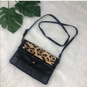 The Sak Leopard Cheetah Calf Hair Cross Body Bag